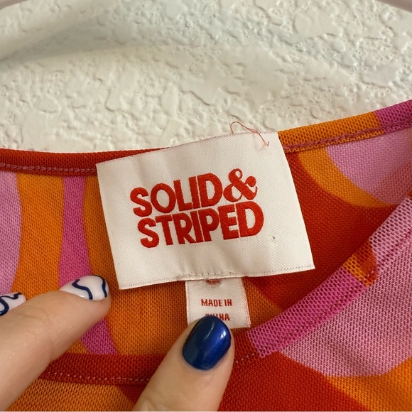 Solid & Striped The Garcelle Dress Cherry Multi Size XS - Picture 4 of 5